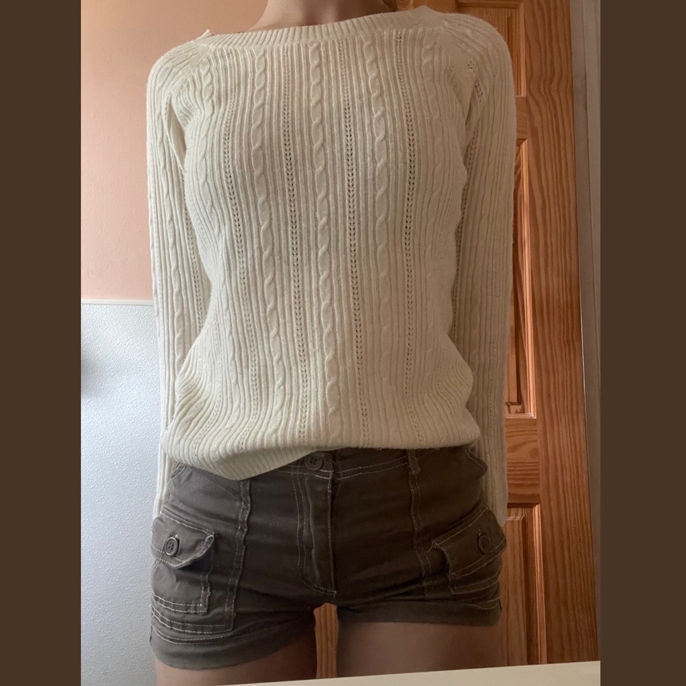 White knit sweater - Casual Corner (discontinued)